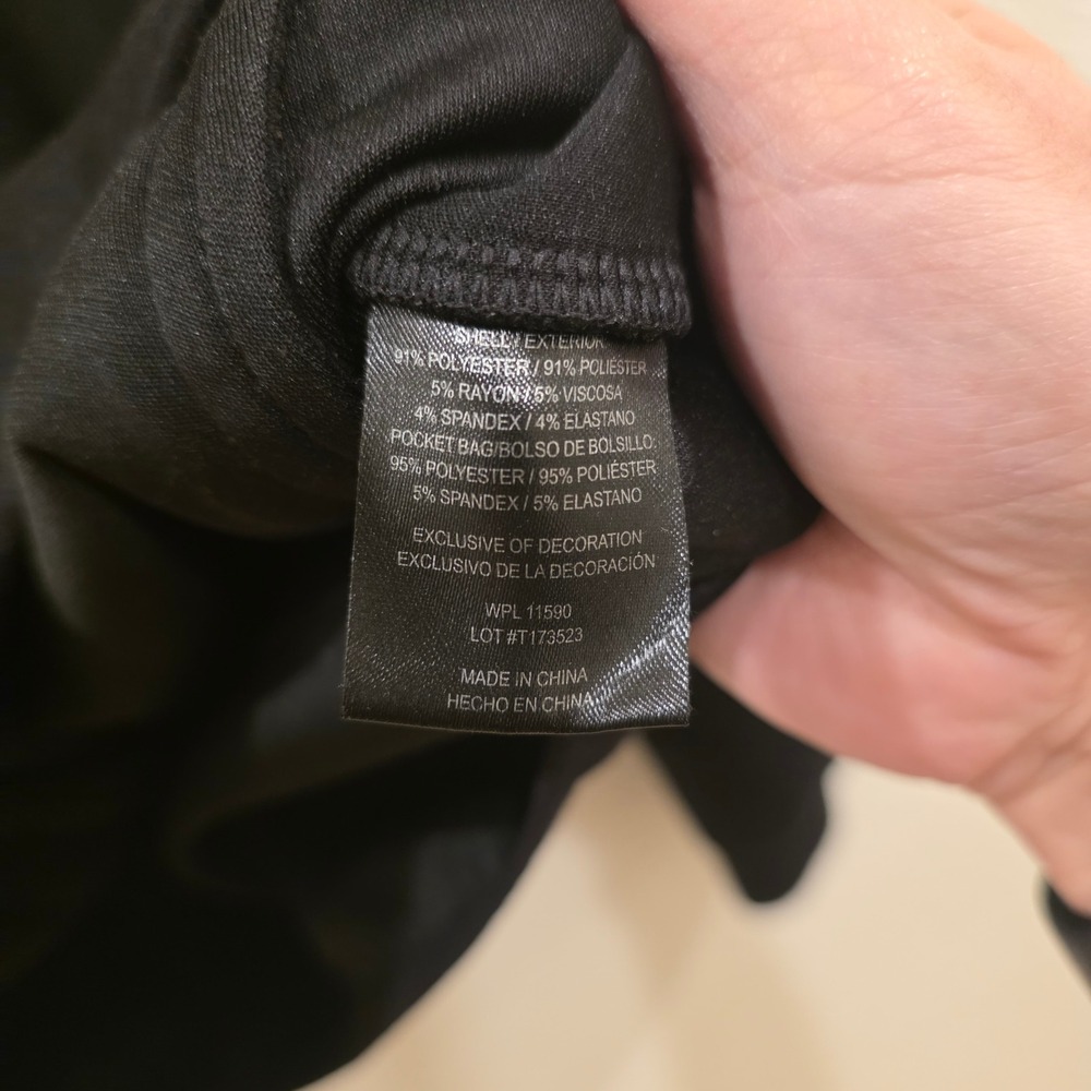 Trader Joes Patch Full Zip Hoodie Jacket Mens XL Black Raglan 32 Degrees Heat - Picture 5 of 9